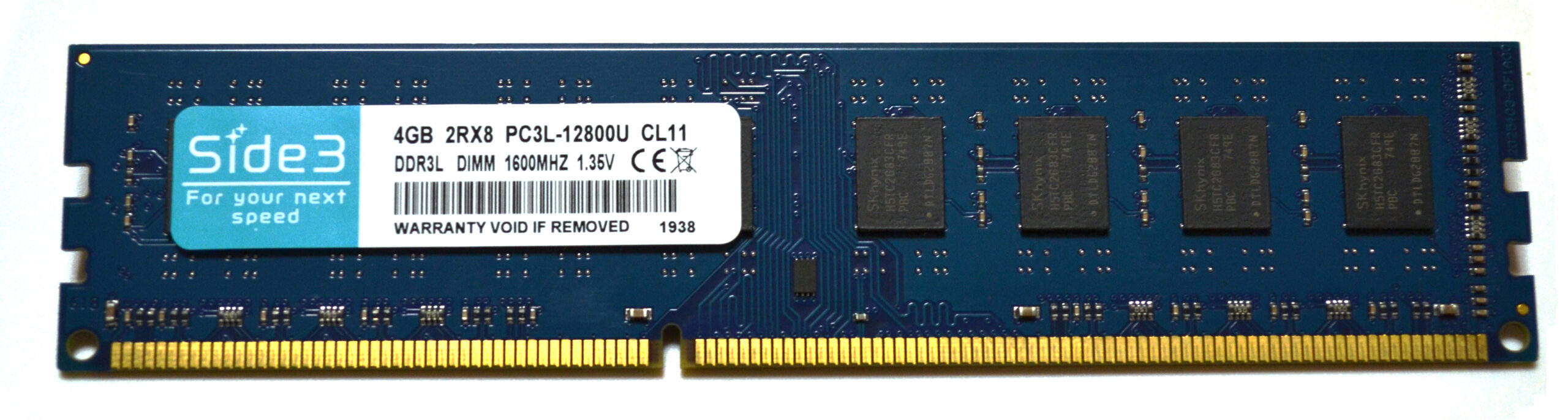 Side3 デスクトップPC用 メモリ DDR3L-1600 PC3L-12800 (4GB x 1枚)