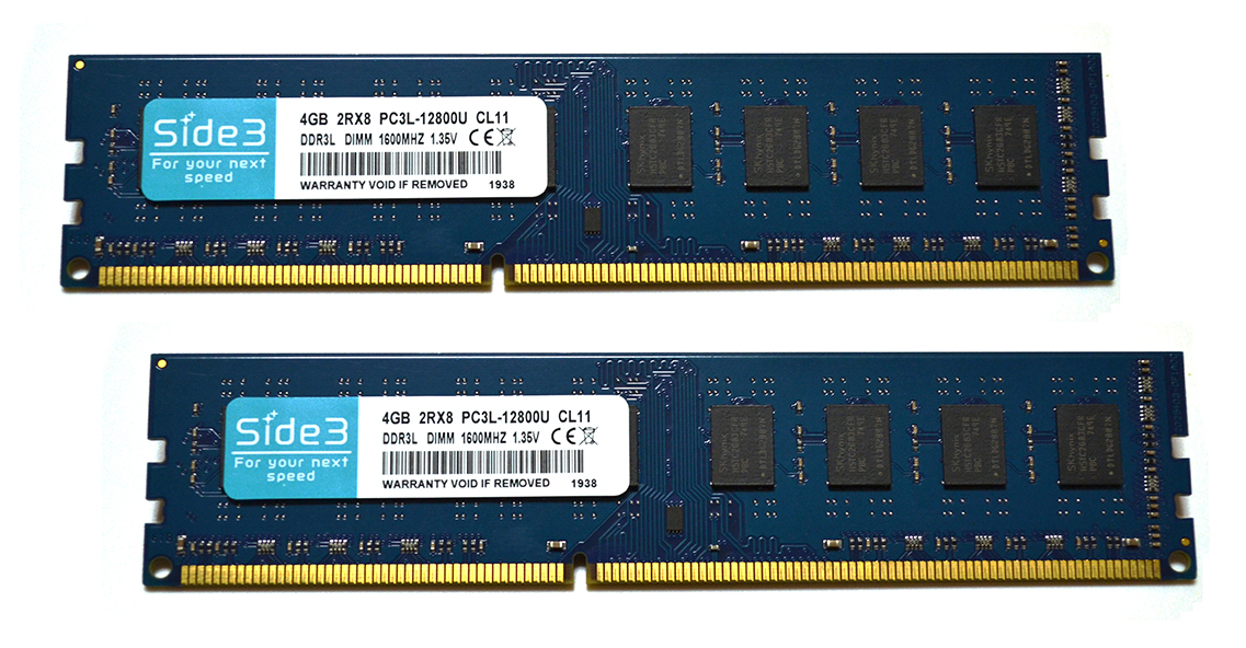 Side3 デスクトップPC用 メモリ DDR3L-1066 PC3L-12800 (4GB x 2枚)