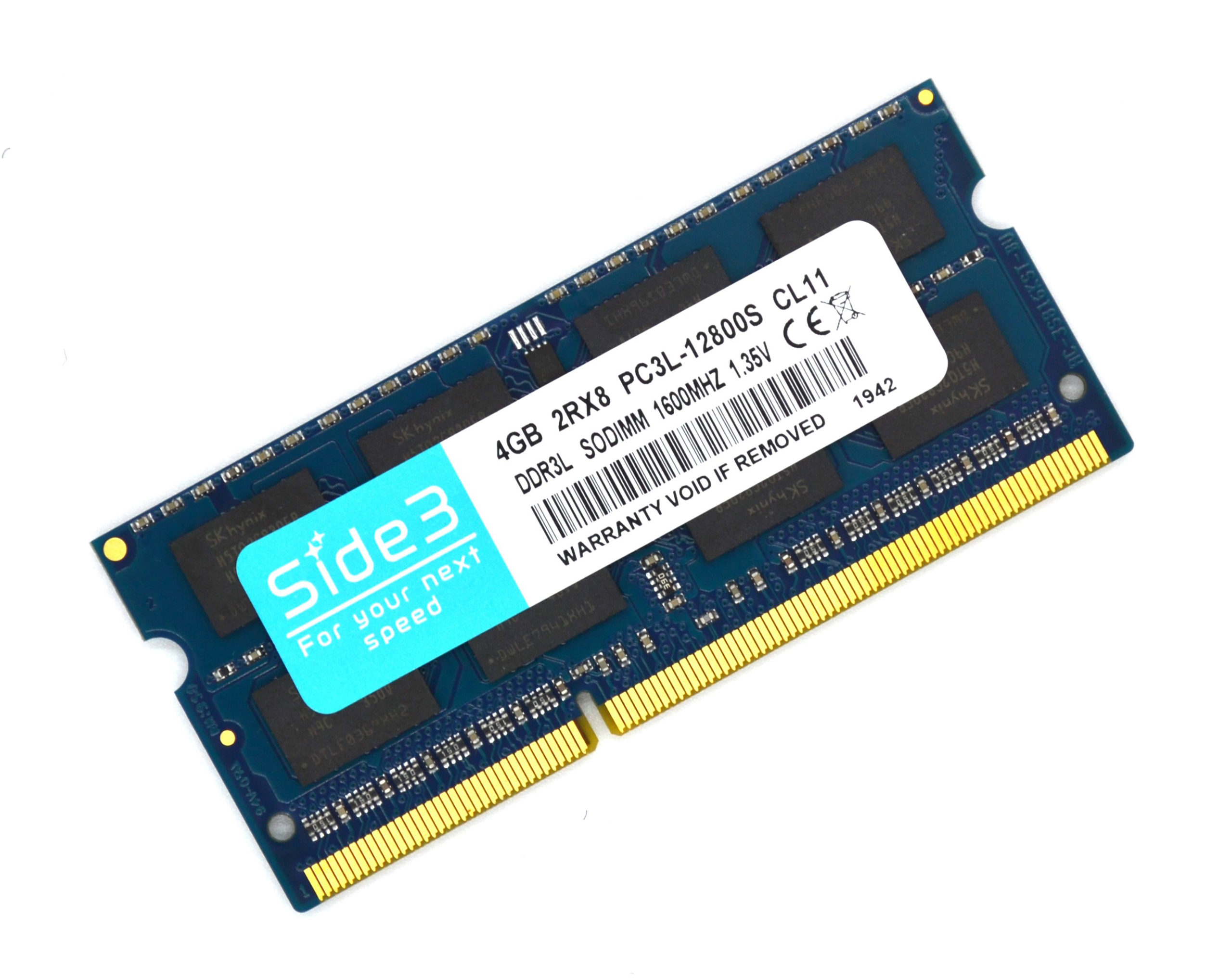 Side3 ノートPC用 メモリ DDR3-1600 (PC3L-12800S) (4GB x 1枚) Side3